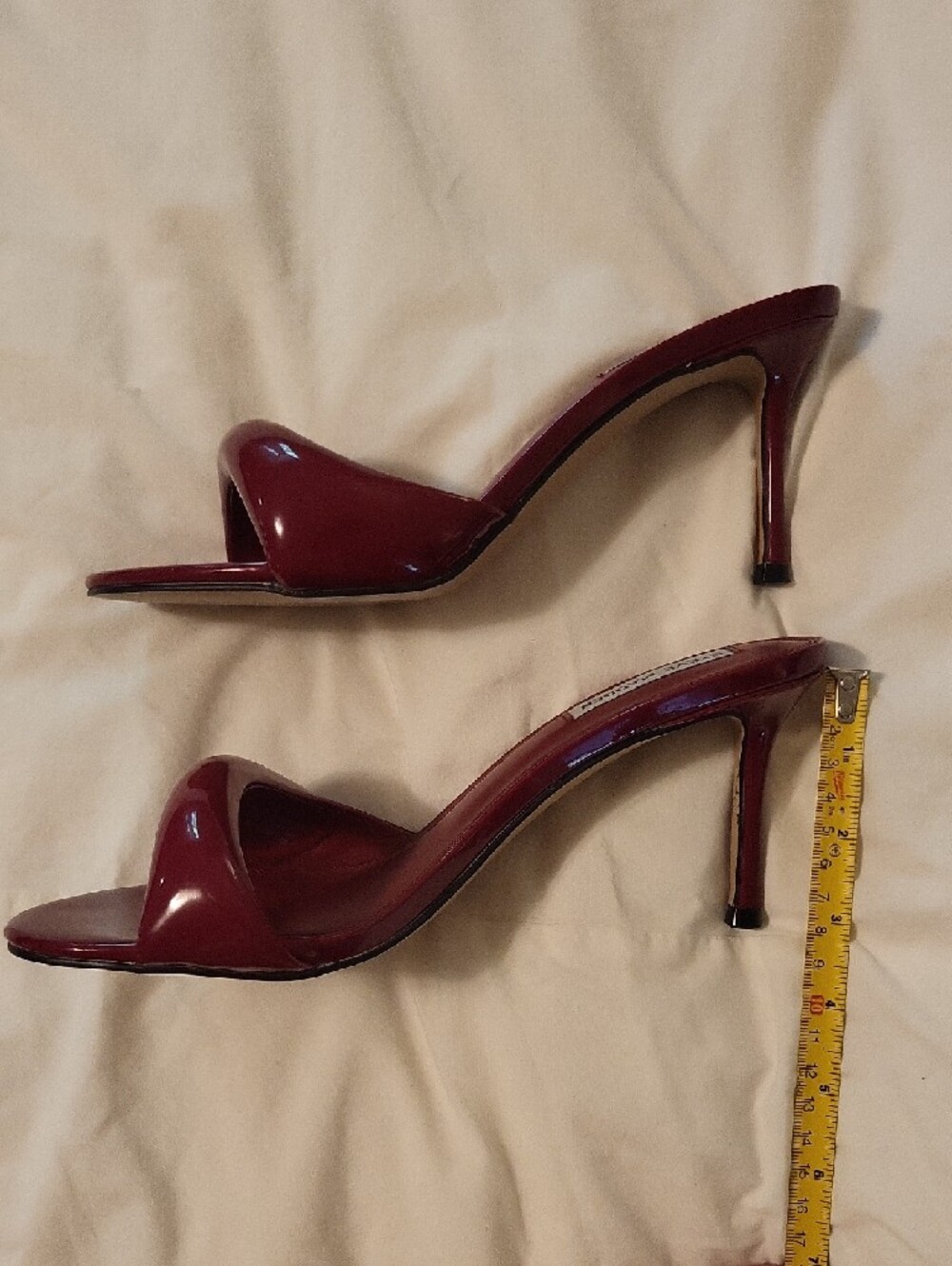 Steve Madden Burgundy Patent Slip-On Stiletto Heels - Picture 3 of 3